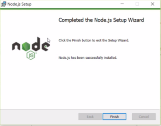 node.js setup wizard