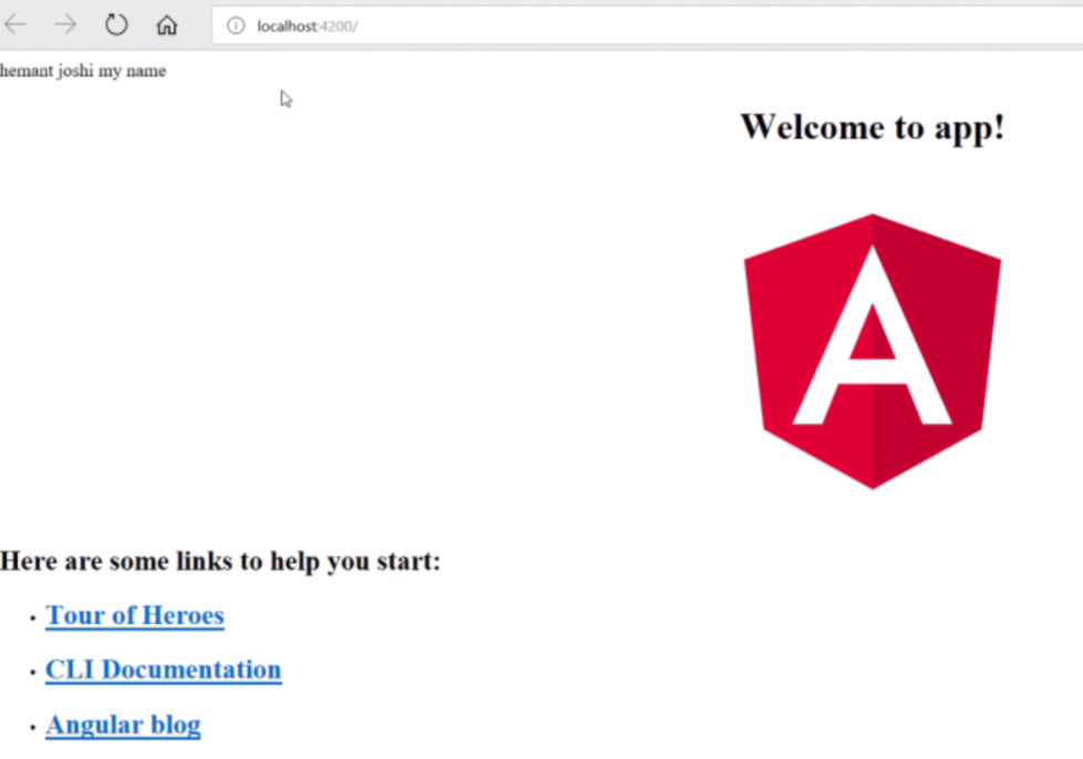 Angular page